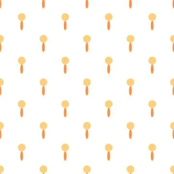 Hand drawn baking pizza cutter tool seamless pattern Stock Illustration