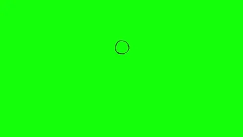 Hand-Drawn Ball Dropping and Breaking Animation | 2D Sketch Style Green Screen E Stock Footage 316474633