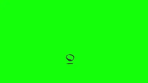 Hand-Drawn Ball Falling to Ground Animation | Sketch Style Green Screen VFX | Si Video stock 316474629
