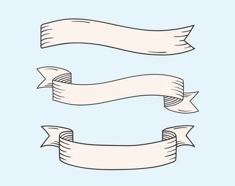 Hand Drawn Banners Stock-Illustration