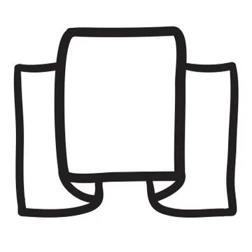 Hand drawn banners set vector icons illustration. Illustrazione stock