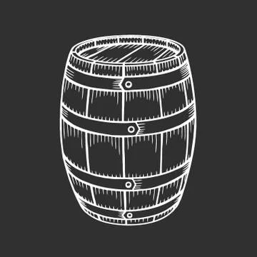 Hand drawn barrel Illustrazione stock
