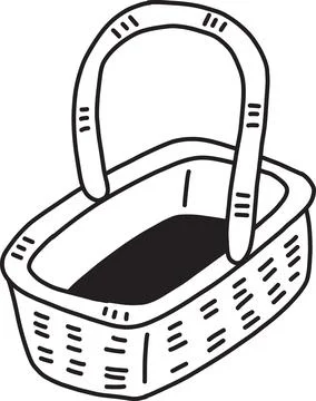 Hand Drawn basket illustration 스톡 일러스트