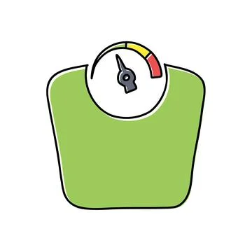 Hand drawn Bathroom scale icon Stock Illustration