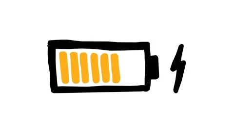 Hand drawn battery charge indicator animation. Graphic visualization of recha 스톡 동영상 146259668