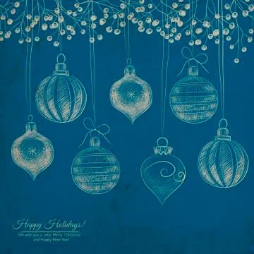Hand -drawn baubles Stock Illustration