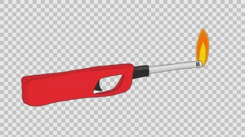 Hand Drawn BBQ Lighter Animation with Transparent Background Vidéo 61059018