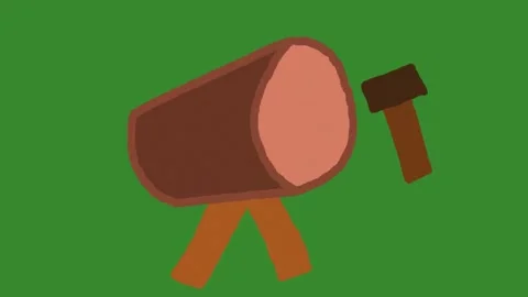 Hand Drawn Beating Drum Animation on Green Screen | 2D Doodle Style Playing Drum Vídeo Stock 328988642