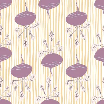Hand drawn beet seamless pattern. Funny beetroot backdrop. Stockillustratie