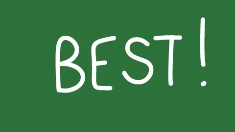 Hand Drawn Best Text Writing Animation on Green Screen | 2D Hand Drawn Text Video stock 328989460