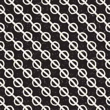 Hand drawn black and white ink abstract seamless pattern. Vector grunge textu 스톡 일러스트
