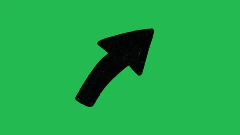 Hand-Drawn Black Arrow Pointer | 2D Animated Directional Symbol on green screen  Stock Footage 333983061