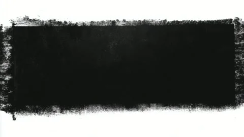 Hand drawn black brush frame border with copy space for text overlay, seaml.. Video stock 342043005