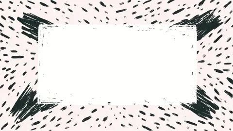 Hand drawn black brush stroke frame with copy space and text overlay, seaml.. Stock Footage 342045073