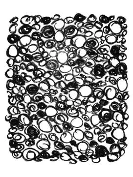 Hand-drawn black bubbles background 스톡 일러스트