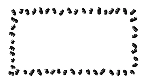 Hand drawn black charcoal vertical line rectangle border with rough texture.. Video stock 323310326
