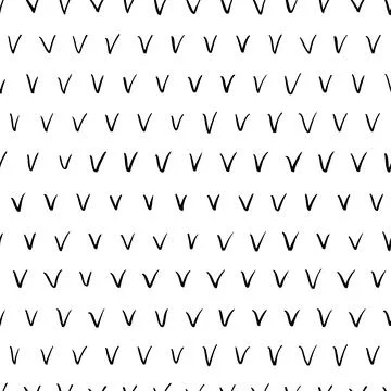 Hand drawn black check marks seamless pattern Stock Illustration
