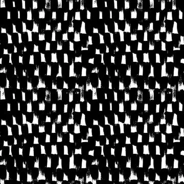 Hand drawn black checkered vector seamless pattern Stock Illustration