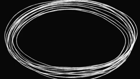 Hand-drawn black circular frame loop animation. Stock Footage 331921227