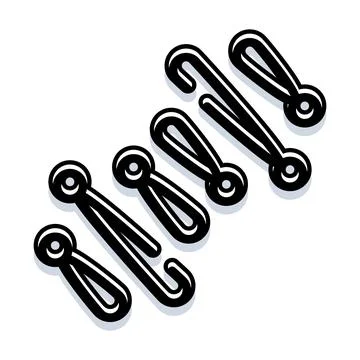 Hand drawn black exclamation marks vector illustration Stock Illustration