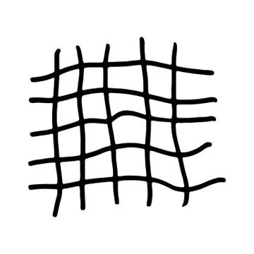 Hand drawn black grid. Stock Illustration