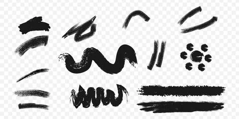 Hand-drawn black ink scribbles and doodles on white. Stock Illustration