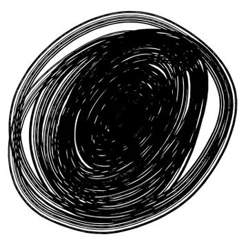 Hand drawn black line shape for text on white Stock Illustration
