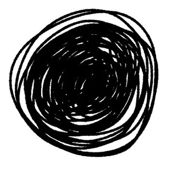 Hand drawn black line shape for text on white Stock Illustration