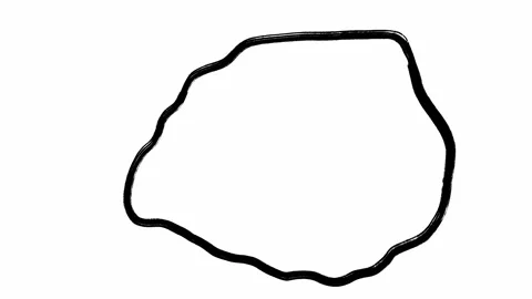 Hand drawn black map of Paris in black color on white background filmed in Stock Footage 276391488