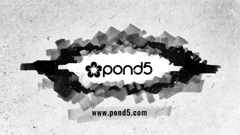 Hand-Drawn Black Marker Logo After Effects stock