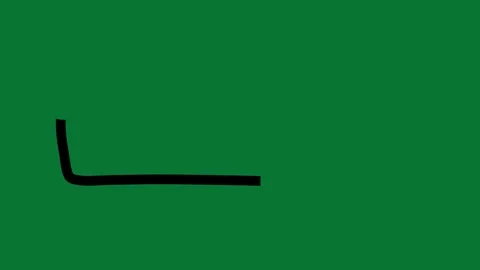Hand Drawn Black Outline Box Animation on Green Screen Video stock 323467933