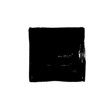 Hand drawn black rough edge vector square box. Stock Illustration