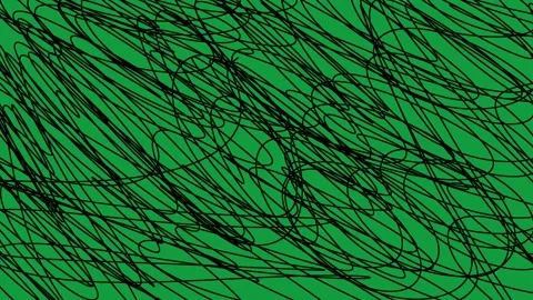 Hand Drawn Black Scribble Overlay Animated Effect on Green Screen Stockbeeldmateriaal 341310256