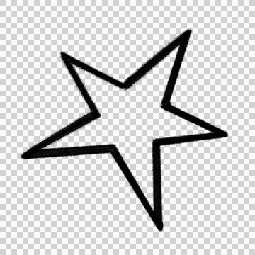 Hand-drawn Black Star Stock Illustration