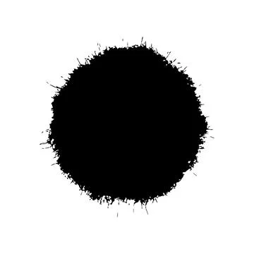 Hand drawn black vector spot Stock Illustration