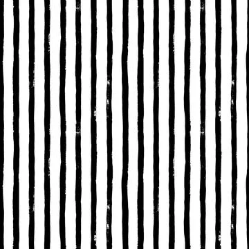 Hand drawn black vertical stripes seamless pattern Stock Illustration