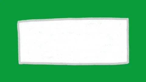 Hand Drawn Blank Banner Frame 2D Animation Green Screen Overlay Vidéo 341798268