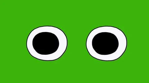 Hand Drawn Blinking Eyes Animation on Green Screen Stock-Footage 328469639
