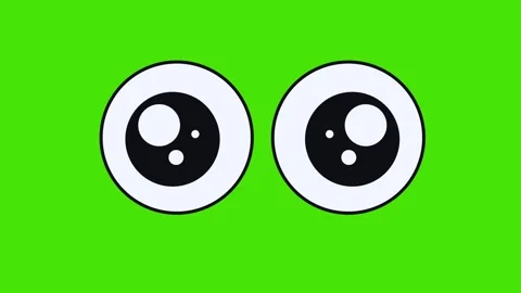 Hand Drawn Blinking Eyes Animation on Green Screen 库存影片 328469649