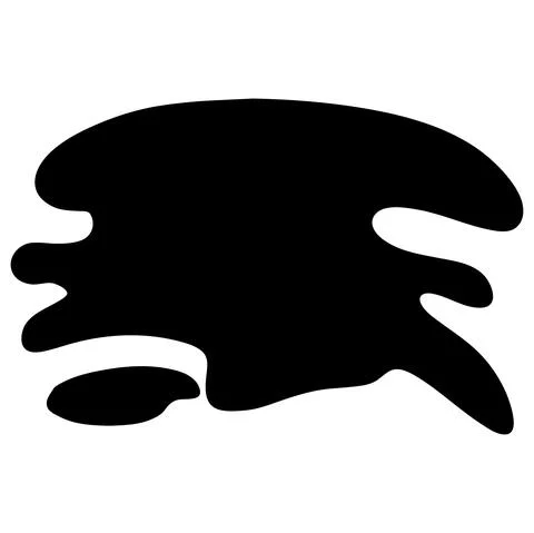 Hand drawn blob element ink paint splash stain spot splatter different shapes Stock Illustration