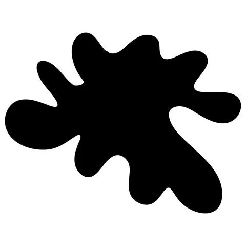 Hand drawn blob element ink paint splash stain spot splatter different shapes Stock Illustration
