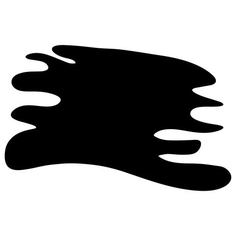 Hand drawn blob element ink paint splash stain spot splatter different shapes Stock Illustration