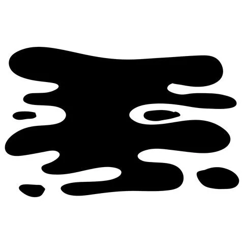 Hand drawn blob element ink paint splash stain spot splatter different shapes Stock Illustration