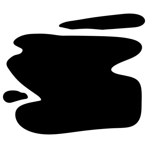 Hand drawn blob element ink paint splash stain spot splatter different shapes Stock Illustration
