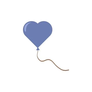 Hand drawn blue ballon. Vector doodle sketch illustration isolated on white.. Stock Illustration