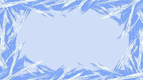Hand drawn blue brush stroke frame border with empty center copy space text.. Stock Footage 341429297