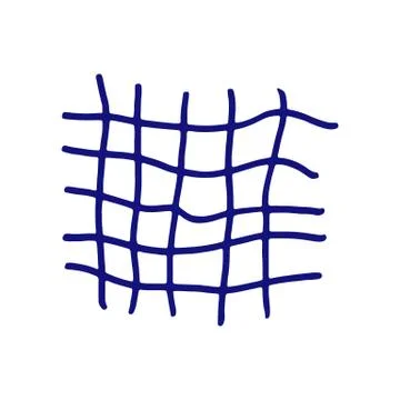 Hand drawn blue grid. Illustrazione stock