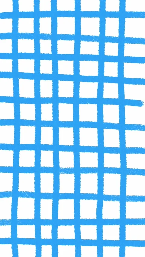 Hand-Drawn Blue Grid Pattern Vertical video | Sketchy Thick Line Square Texture  Видео 332718884