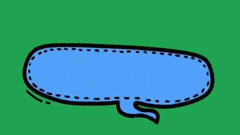 Hand Drawn Blue Long Horizontal Speech Bubble Animated Comic Speech overlay Stock-Footage 335586510