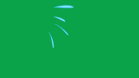 Hand Drawn Blue Motion Slash Effect Green Screen Overlay Motion Graphic Stock Footage 344049348